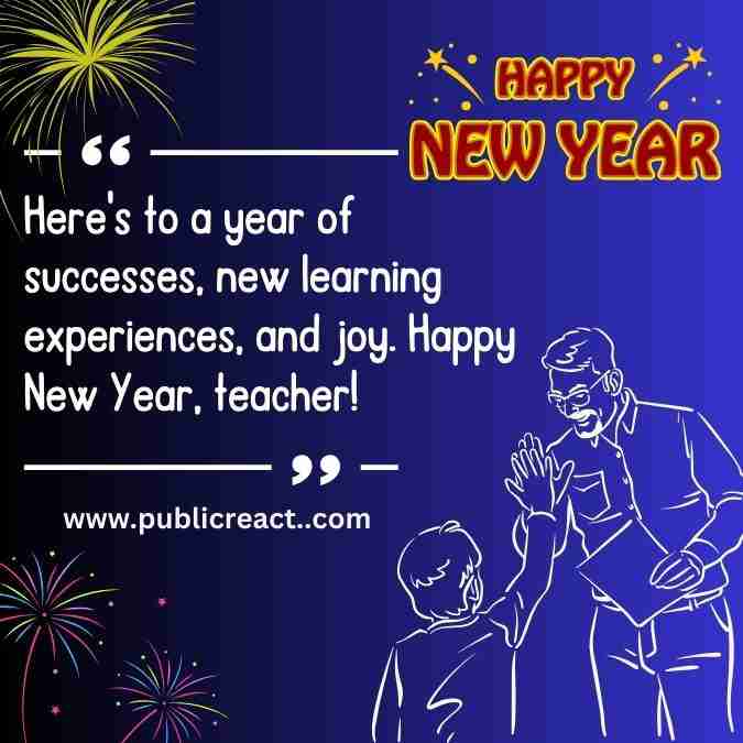 Happy New Year wishes for the Teacher